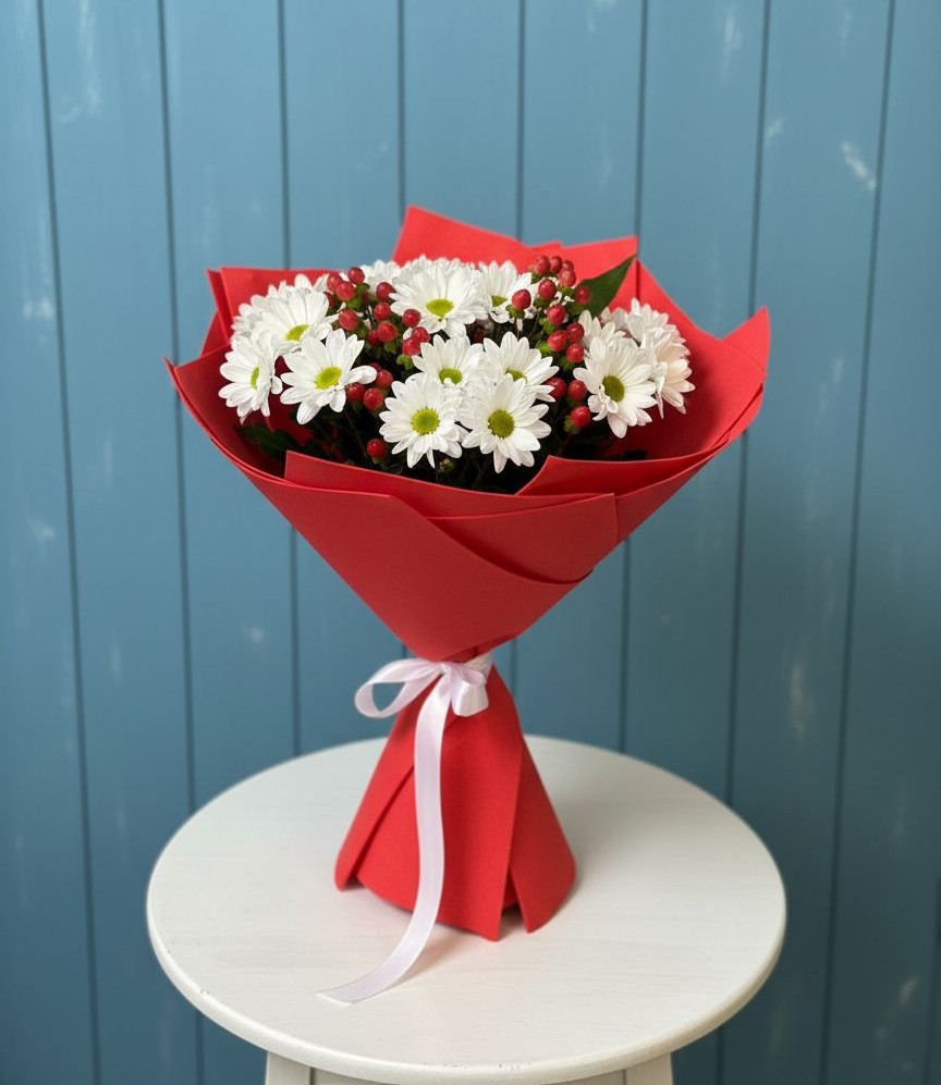 Букет цветов из: Хризантемы в Сюмси