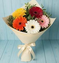 Букет цветов из:  Герберы #REPLACE_PRED# Сюмси