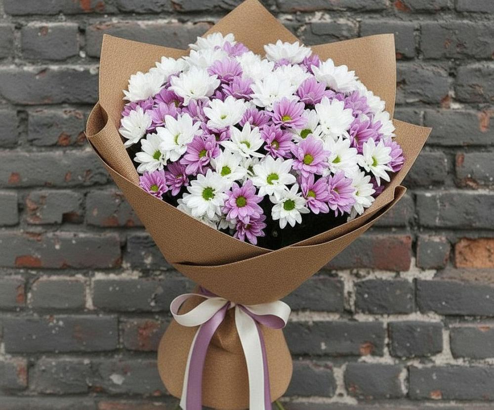 Букет цветов из: Хризантемы в Сюмси