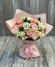 Букет цветов из:  Гвоздики, Розы и Хризантемы в Сюмси