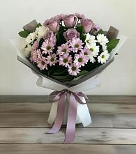 Букет цветов из:  Хризантемы и Розы в Сюмси
