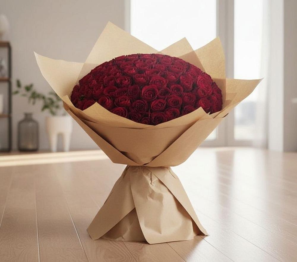 Букет 101 Красная роза в Сюмси