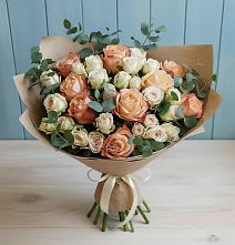 Букет цветов из:  Альстромерии и Розы #REPLACE_PRED# Сюмси